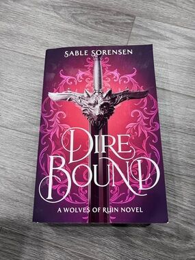 Indigo Pink and Purple Fantasy Novel "Dire Bound"